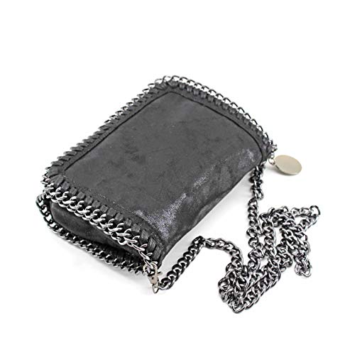 MODELISA - Bolso Bandolera Cadena Para Mujer (Negro)