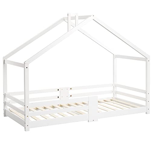 Moimhear Cama Infantil de 90 x 200 cm – versátil Cama Infantil de Madera para niños y niñas