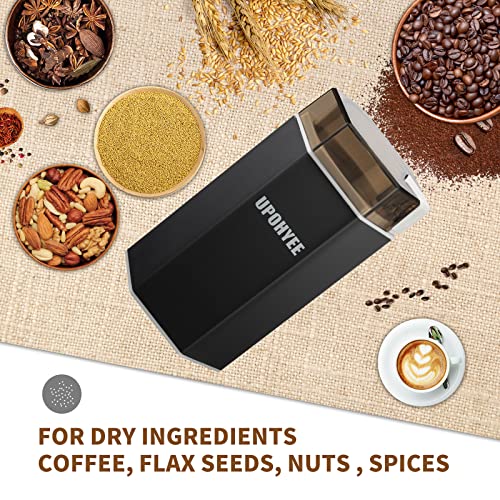 Molinillo de Café Eléctrico 300W Molino Café para Semillas Especias Cereales con Cuchillas de Acero Inoxidable Molino Cafe Cereales con Cepillo
