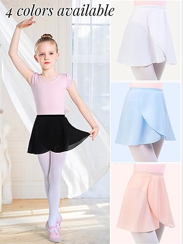 Monbessi Falda Ballet Niña Mujer - (Altura: 120-175 cm) Falda de Abrigola de Ballet Danza, Gasa para Ballet, Cintura Elástica (S, Negro)