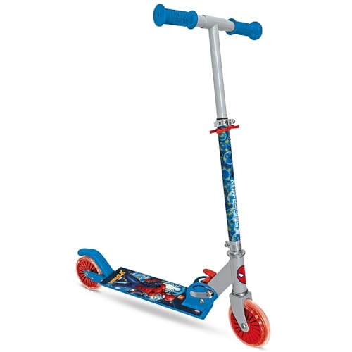 Mondo Toys - Alu Scooter SPIDERMAN - Patinete infantil de aluminio de 2 ruedas - Manillar regulable - 28687