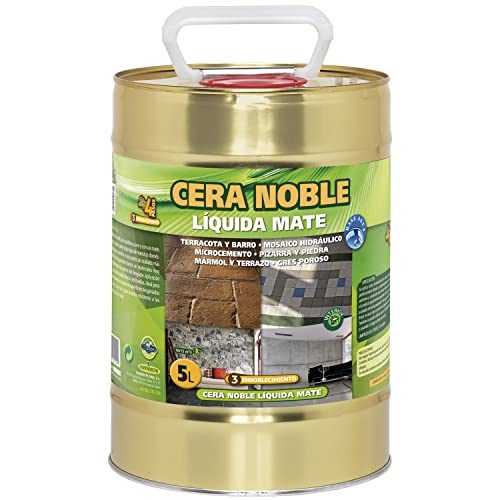 Monestir Cera Noble Líquida Mate para encerado de barro y suelos de Terracota, mármol envejecido y mosaico hidráulico 5L