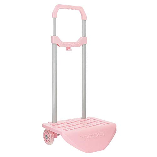 MOVOM Carro Escolar Claro Mochila con Ruedas, Juventud Unisex, Rosa (Rosa), Talla Única