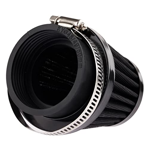 Mtsooning Filtro de aire universal, 50 mm, limpiador de respirador de admisión de cono de motocicleta para ATV, Kart, Dirt Pit Bike, motocicleta, scooter, minibike