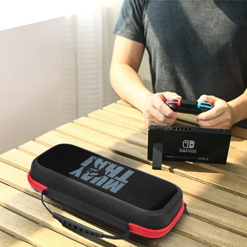 Muay Thai Box Fashion Compatible con Switch Case Travel Protective Hard Shell Bolsa de transporte con 20 cartuchos de juego
