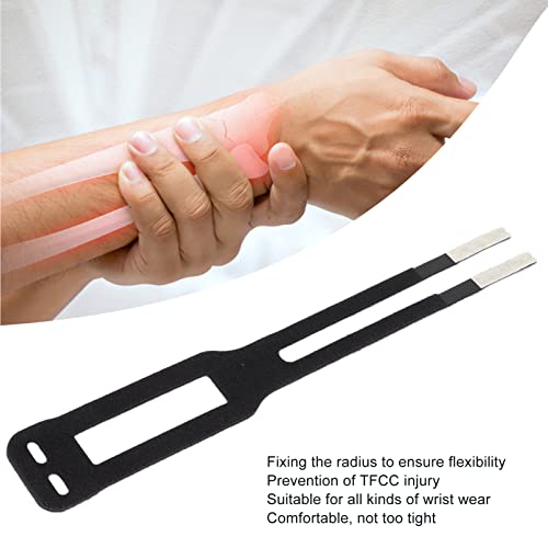 Muñequera para Lágrimas TFCC, Muñequera Ajustable para Túnel Carpiano para Muñeca Izquierda y Derecha, Muñeca de Fitness para Soportar Peso y Ejercicio, Talla única (1 pieza) (Negro)
