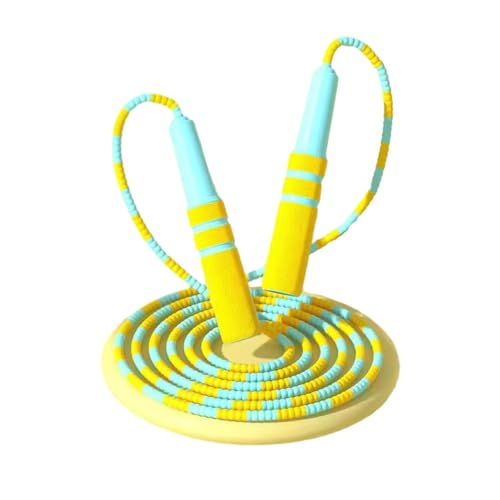 Mzshne Cuerda para saltar ajustable Cuerda para saltar liviana con segmento de cuentas suaves para ejercicio físico en casa