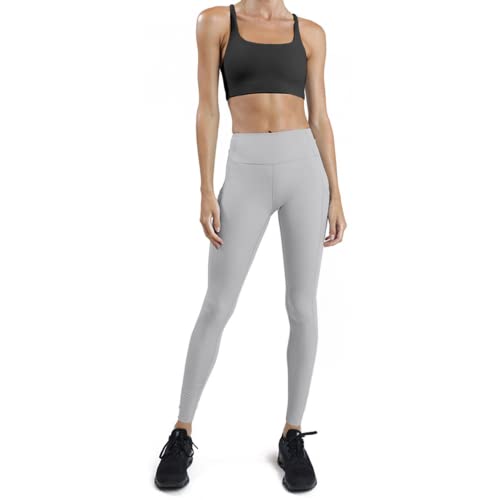 Nakloe | Mallas Deporte Mujer | Leggins Deportivos Mujer | | Ropa Deportiva Mujer | Leggings Mujer | Mallas para Fitness, Yoga, Gym, Running | Cintura Alta (S/M, Gris)