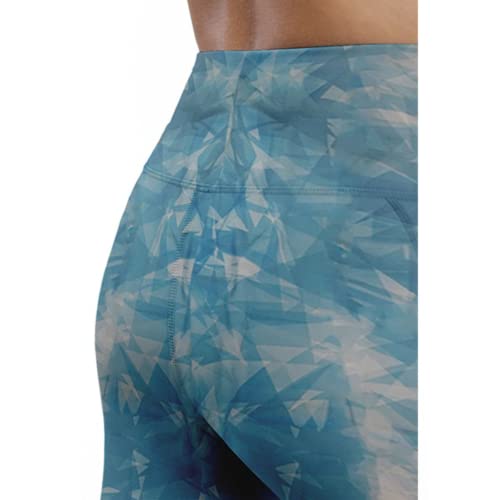 Nakloe | Mallas Deporte Mujer | Leggins Deportivos Mujer | Ropa Deportiva Mujer | Leggings Mujer | Mallas para Fitness, Yoga, Gym, Running | Cintura Alta (M, Azul Estampado)