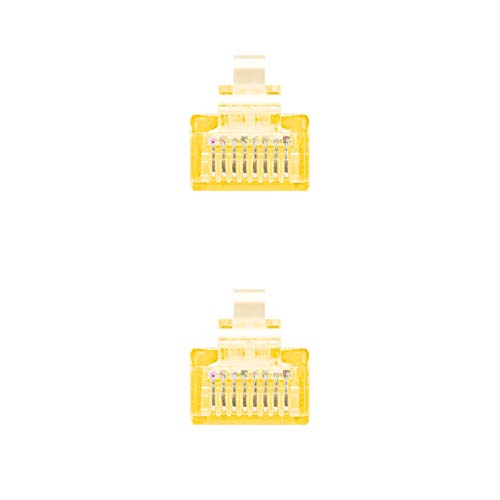NanoCable 10.20.0402-Y - Cable de red Ethernet RJ45 Cat.6 UTP AWG24, 100% cobre, Amarillo, latiguillo de 2mts