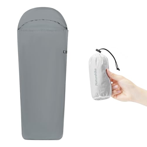 Naturehike Saco de Dormir Ultraligero para Cabaña, sólo 128g Manta de Viaje con Saco de Dormir Interior de Tamaño Pequeño para Mochileros, Albergues, Camping