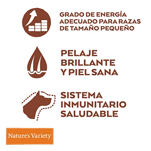 Nature's Variety Original No Grain, Pienso para Perros Adultos Pequeños, Sin cereales, con Salmón sin espinas, 7kg