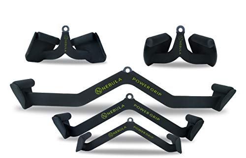Nebula Power Bar Lat Pull Down Bar Attachments, Accesorio de gimnasio, Fitness, Tríceps, Espalda, Hombros (Agarre Cerrado Supinado De 25cm)