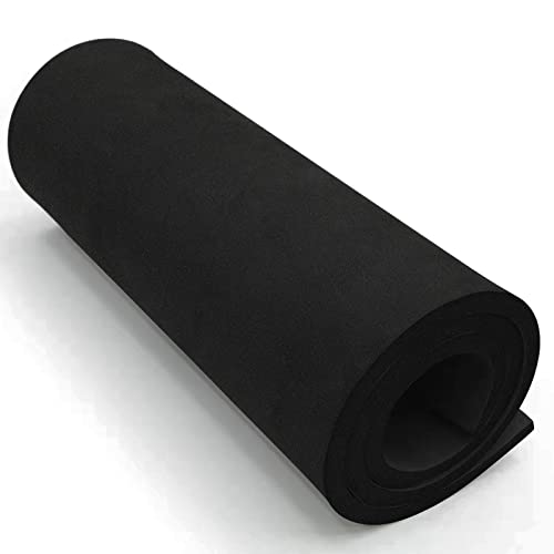Negra Goma EVA 10mm, MEARCOOH 35cm*99cm Cosplay Espuma EVA, 1PCS Goma Espuma Densidad 86kg/m3 para Cosplay Disfraces, Manualidades, Proyectos DIY (Negra 10mm)