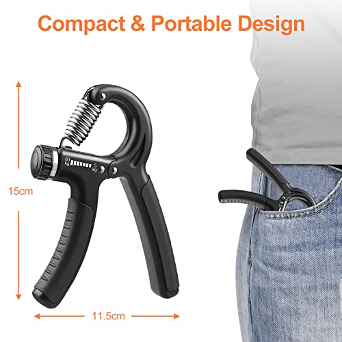 Newaner 2 piezas Hand Grip Strengthener, 5-60kg Ajustable Fortalecedores de Mano Profesional, Grip Antebrazos Fortalecer, Fortalecedor de Agarre para Musculación, Terapia, Aliviar la Presión