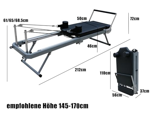 nexace Reformador de Pilates Plegable para Uso doméstico, máquina de Pilates