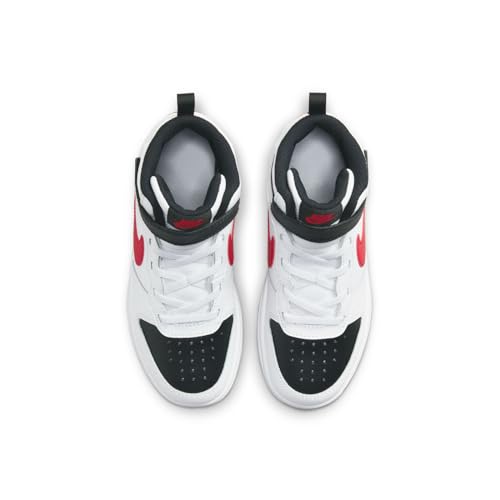 Nike Court Borough Mid 2, Zapatillas de Gimnasia, White/University Red-Black, 39 EU