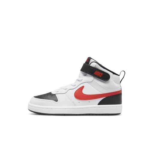 Nike Court Borough Mid 2, Zapatillas de Gimnasia, White/University Red-Black, 39 EU
