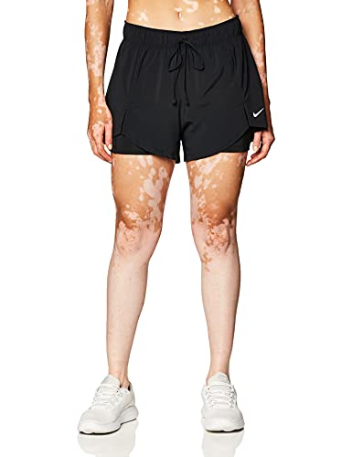 Nike DA0453-011 W NK DF FLX ESS 2-IN-1 SHRT Shorts Womens Black/Black/(White) S