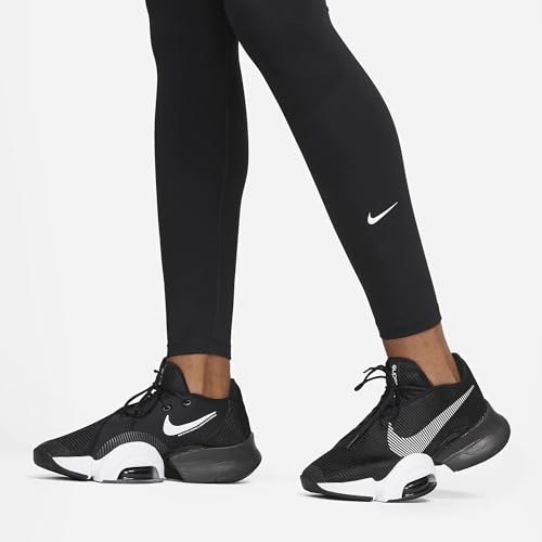 NIKE DM7278-010 W NK One DF HR TGHT Leggings Mujer Black/White Tamaño M
