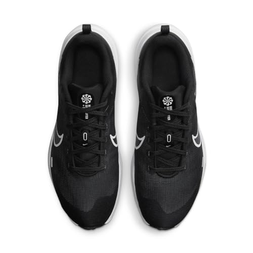NIKE Downshifter 12, Zapatillas Mujer, Black White Smoke Grey Pure Platinum, 38 EU