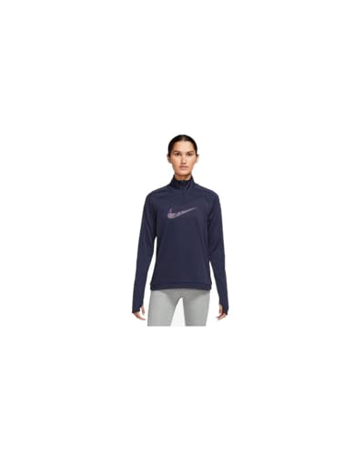 Nike FB4687-555 W NK DF Swoosh HBR HZ Pacer Sweatshirt Mujer Purple Ink/Disco Purple Tamaño L