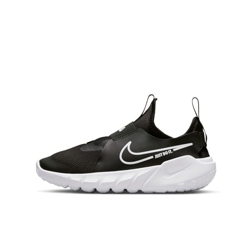 NIKE Flex Runner 2, Big Kids' Road Running Shoes, Black White Photo Blue University Gold, 36 EU
