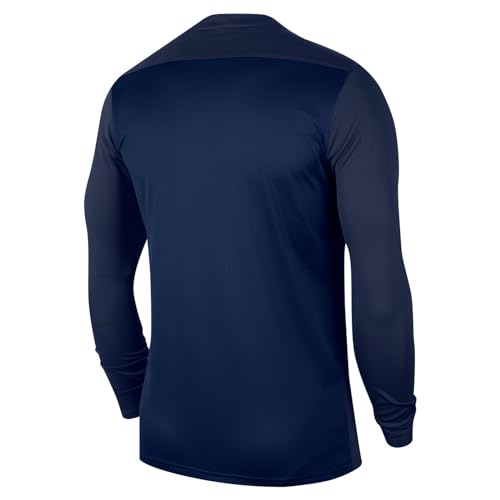 Nike Hombre Camiseta de Manga Larga, Midnight Navy/White, S