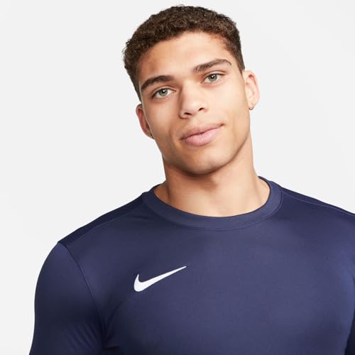 Nike Hombre Camiseta de Manga Larga, Midnight Navy/White, S