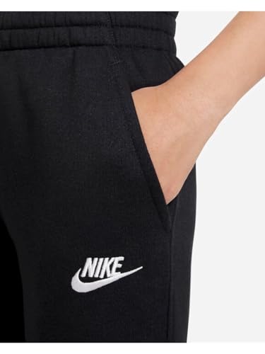 Nike K NSW Club FLC JGGR LBR Pants, Black/White, 10-12 años Unisex