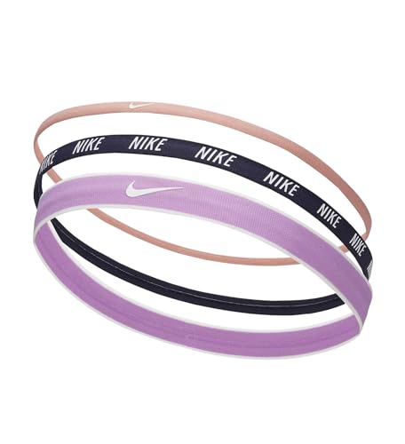 Nike Mixed Width N.000.2548.645.OS - Juego de 3 Diademas en Color Rojo, Morado y Blanco