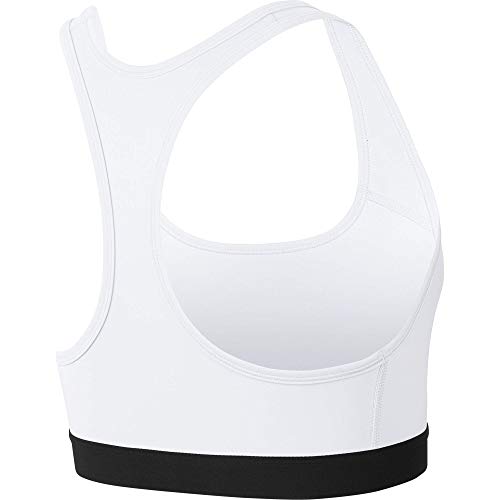 Nike Mujer Sujetador de Deporte, White/Black/(Black), XS