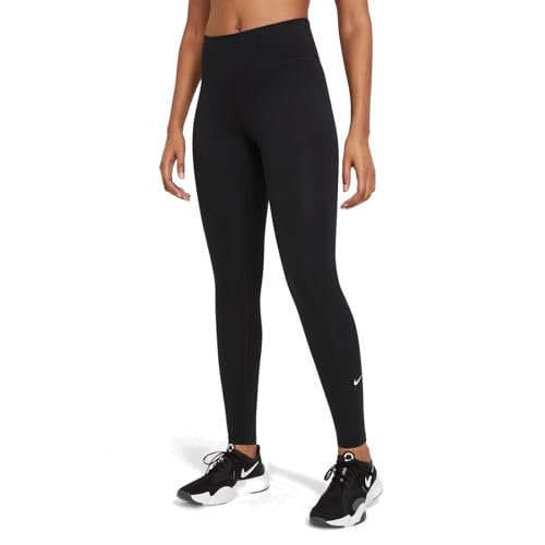 NIKE W One MR TGHT 2.0 Leggings, Black/(White) S para Mujer (DD0252-010)