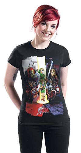 Nintendo Legend of Zelda Ocarina of Time - Camiseta de Manga Corta con Estampado