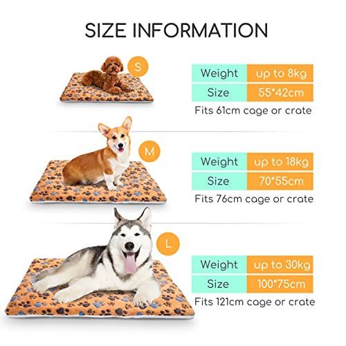 Nobleza Colchoneta para Perros Cama, Esterilla Gruesa para Perros y Gatos, Mascotas Manta Grande Colchón de Franela Reversible Supersuave, Pata Almohadilla Cojín Cálida para Cachorros, L70*W55CM