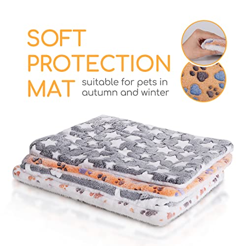 Nobleza Colchoneta para Perros Cama, Esterilla Gruesa para Perros y Gatos, Mascotas Manta Grande Colchón de Franela Reversible Supersuave, Pata Almohadilla Cojín Cálida para Cachorros, L70*W55CM