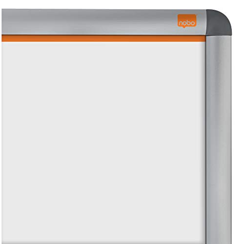 Nobo Tablón de Anuncios de Pared con Marco Tamaño A4, Protección Antirreflectante, Elegante Marco de Aluminio, Color Plata, 1902214
