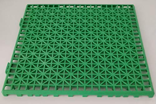 NOVINGRECONS Baldosa PP 30x30cm Verde (Paquete 24 ud.). Suelo Plastico. Suelo Apto para Exteriores o Interiores.
