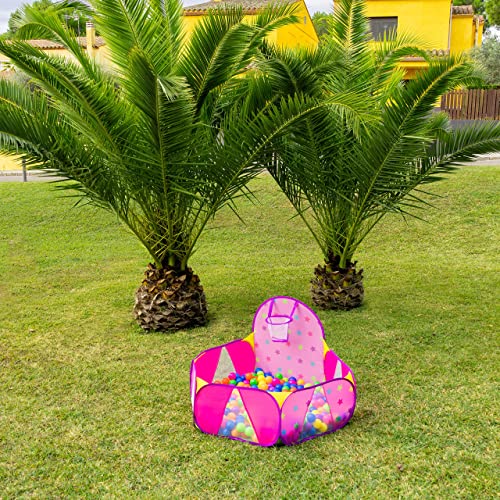NUBUNI Piscina De Bolas para Bebes De 1 Año Niños | Parque De Bolas | Mini Canasta Baloncesto Habitación G