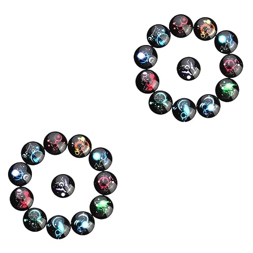 NUOBESTY 40 Uds Suministros Para Hacer Joyas Gemas De Vidrio Suministros Para Hacer Pendientes Suministros Para Hacer Gemelos Accesorios Decorativos Broches De Vidrio Colgante De