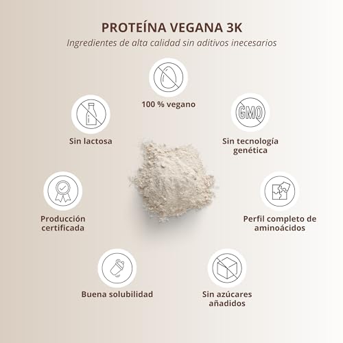 Nutri + Proteína Neutral en Polvo Vegana sin Edulcorantes ni Azúcares Añadidos 85% de Proteínas de Origen Vegetal 1kg Sabor Natural también para Dulces