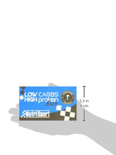 NUTRISPORT – Barritas Proteína Low Carbs | Suplementos Deportivos | Proteínas para masa muscular con Fibra | Energy Protein Bar | Recuperador Muscular | Sabor Cookies & Cream | 16 unidades