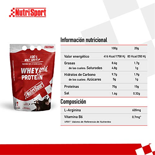 Nutrisport Whey Gold Protein Choco 500 Gr Bolsa De 500 Gramos 500 ml