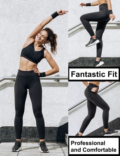 Occffy Leggings Mujer Deporte Cintura Alta Mallas Pantalones Deportivos Leggins con Bolsillos para Yoga Running Fitness y Ejercicio Oc01(Azul Profundo, M)