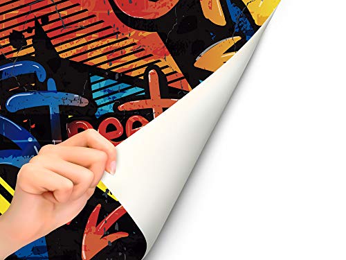 Oedim Fotomural Vinilo para Pared Graffiti Crazy | Mural | Fotomural Vinilo Decorativo | 200 x 150 cm | Decoración comedores, Salones, Habitaciones