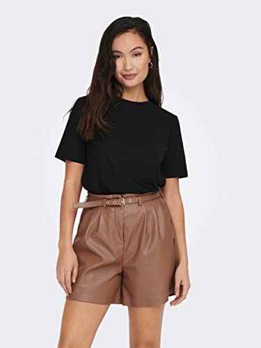 ONLY Onlonly S/S tee Jrs Noos-Camiseta de Manga Corta Top, Negro, Large para Mujer