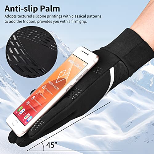OOPOR Guantes térmicos de invierno para correr,resistentes al viento,para pantalla táctil,antideslizantes,guantes deportivos UltraLight con forro polar grueso para senderismo,conducción,escalada,