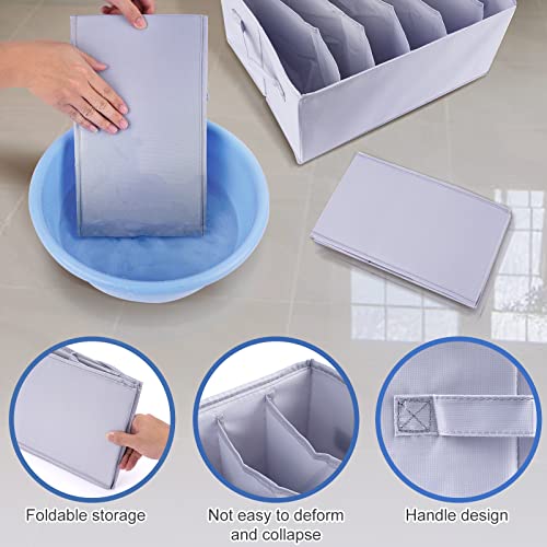 Organizador Armario 4 pcs Organizador Ropa de Tela Cajas Almacenamiento Plegable Para Almacenar Jeans,Suéter,Camisetas, Organizador Armario Ropa Separadores De Cajones 25cm*34cm*20cm*6 | 17*34*12cm*7