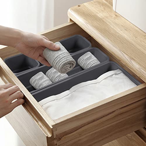 Organizador Cajas 16 pcs Baño Plastico Separadores de Cajones Cocina, de Maquillaje, Escritorio, Bandejas para Dormitorio, Joyas, Oficina