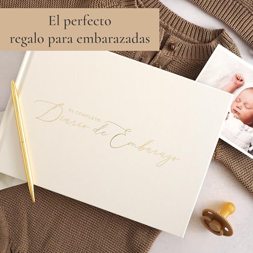 Organizador Y Diario de Embarazo para Regalo – Lujoso Libro de Embarazo para Futuras Mamás – Incluye Agenda de Embarazo, Álbum de Recortes, Lista de Comprobación, Organizador y Libro de Recuerdos